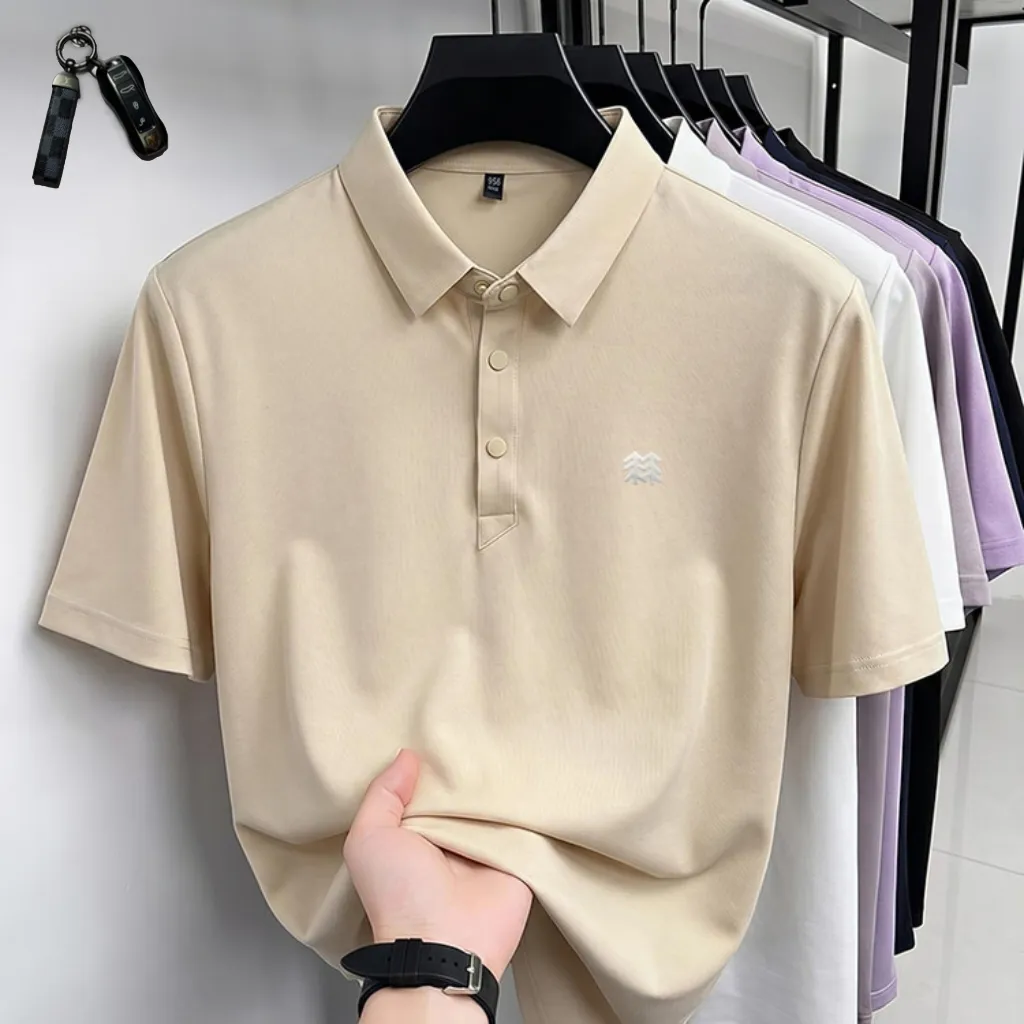 [Kelon] Free BMW keychain🔑26 spring and summer high-quality seamless men's lapel short-sleeved POLO shirt, made of traceless spandex fabric, with Breathable thermal insulation properties. It feels very delicate and textured, and all details are made with 5D printing process LOGO on the chest, which reflects the three-dimensional effect. It is in line with the brand's consistent design style. ️Fashionable T-shirt with excellent upper body effect. ️Can be worn casually or business, and it can be worn alone without any problem! Sizes: M-4XL (maximum weight can be worn), please state your height and weight when placing an order.